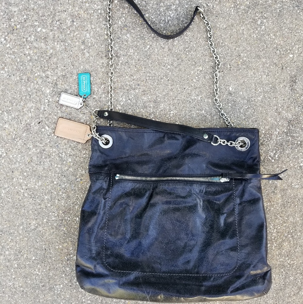 Used black Coach purse/hand bag